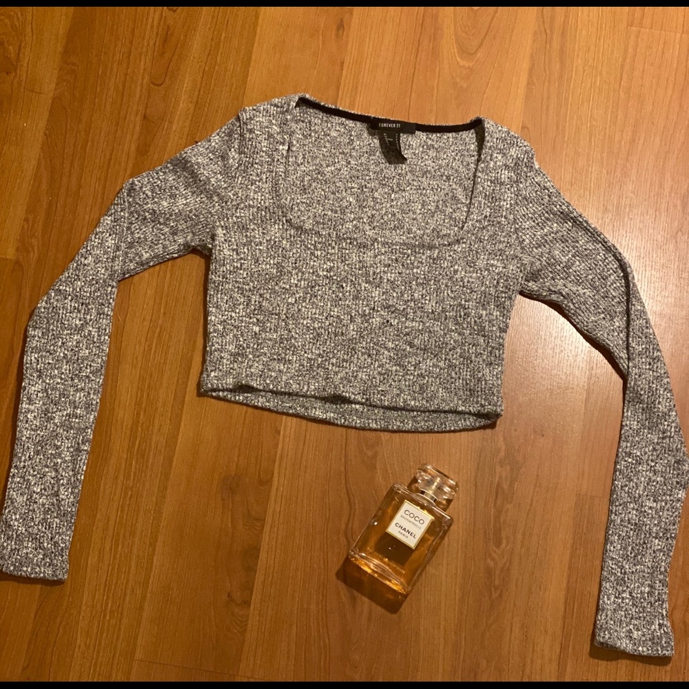 Knit Crop Top (Long Sleeve)